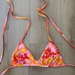 Xhilaration Orange and Pink Bikini Top